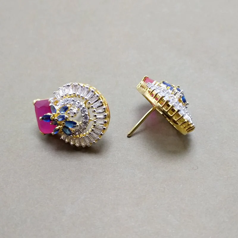 Earrings-With-Red-Ruby-And-Zircons-925-Silver.webp