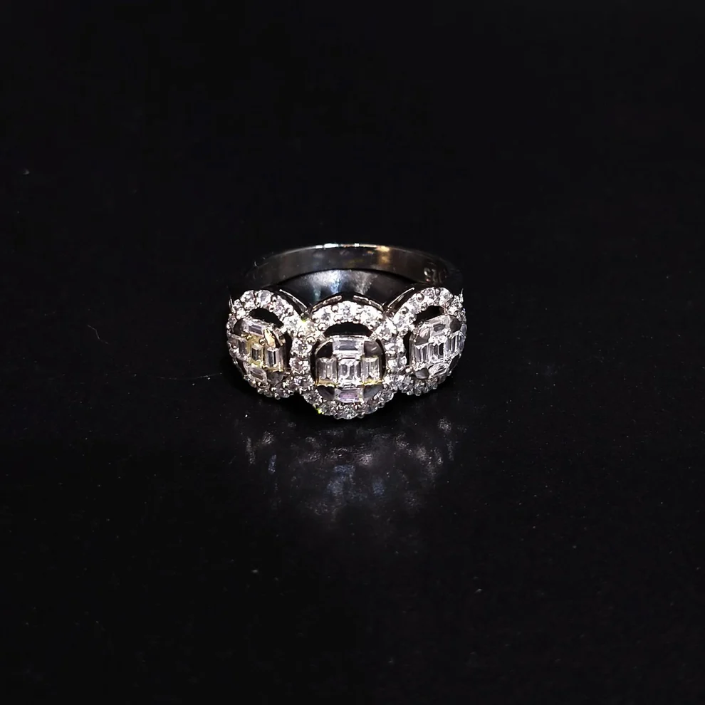 Women’s Ring 925 Silver Premium Quality Zircons Rhodium plated