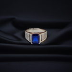 Silver Ring With Blue Zircon