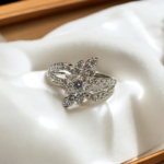 Split Crystal Bloom Ring