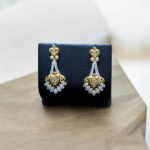 Two-Tone Heart Shape Earrings