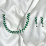Pristine Green Stone Necklace Set