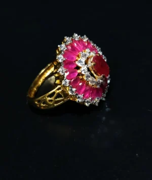 Gold-Plated-Rose-flower-Womens-Ring-With-Zircons-And-Red-Chetam-925-Silver.webp