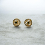 Emerald Heart Mandala Studs