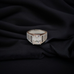 Silver Ring With White Zircon